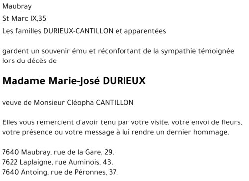 Marie-José DURIEUX