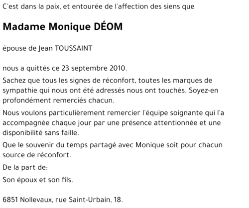 Monique DéOM