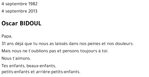 Oscar BIDOUL