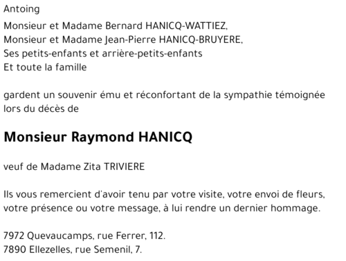 Raymond HANICQ