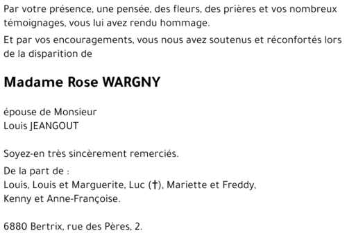 Rose WARGNY