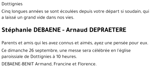 Stéphanie - Arnaud DEBAENE - DEPRAETERE