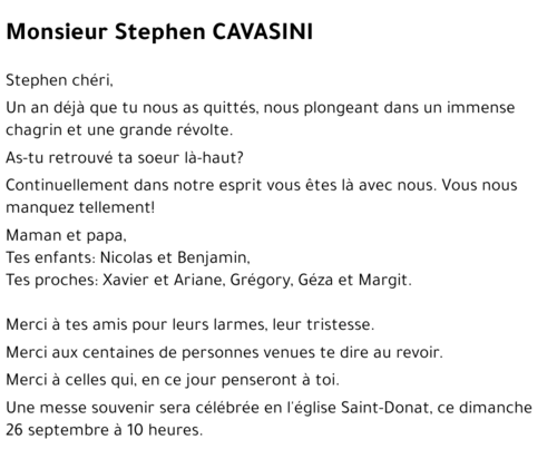 Stephen CAVASINI