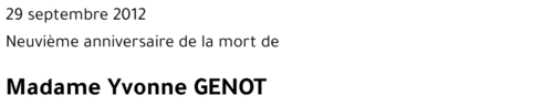 Yvonne GENOT