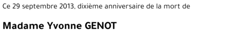 Yvonne GENOT