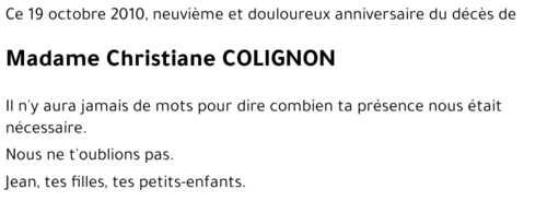Christiane COLIGNON