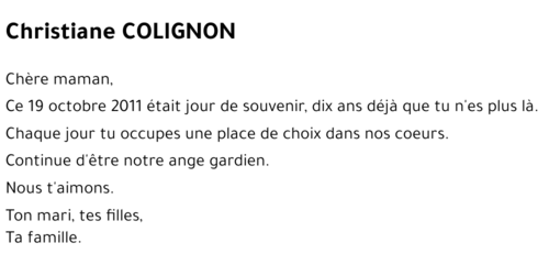 Christiane COLIGNON