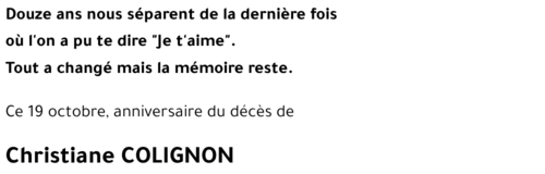 Christiane COLIGNON