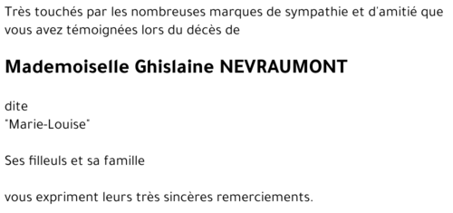 Ghislaine NEVRAUMONT