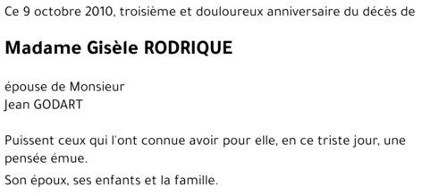 Gisèle RODRIQUE