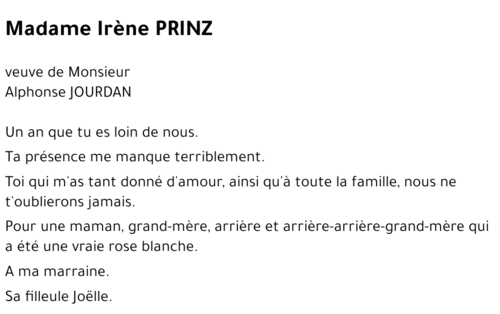 Irène PRINZ