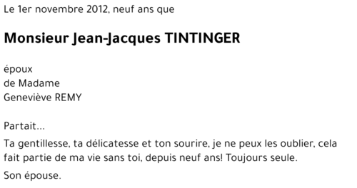 Jean-Jacques TINTINGER