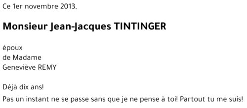 Jean-Jacques TINTINGER