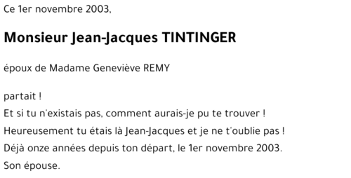 Jean-Jacques TINTINGER