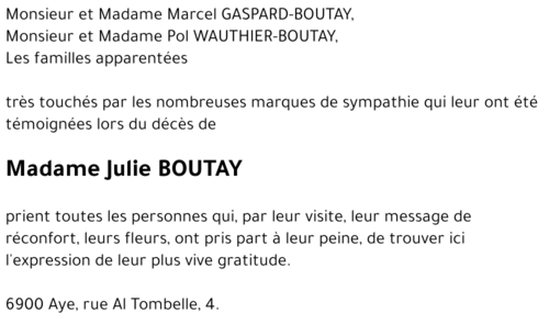 Julie BOUTAY