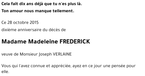 Madeleine FREDERICK