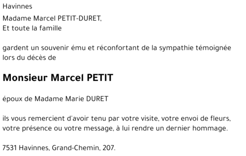 Marcel PETIT