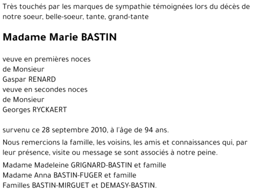 Marie BASTIN