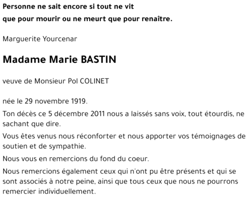 Marie BASTIN