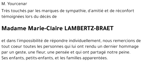 Marie-Claire LAMBERTZ