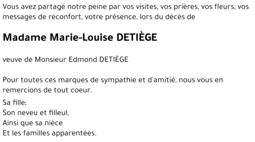 Marie-Louise DETIÈGE