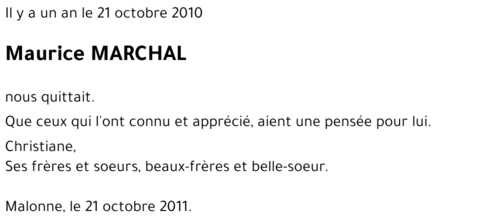 Maurice MARCHAL