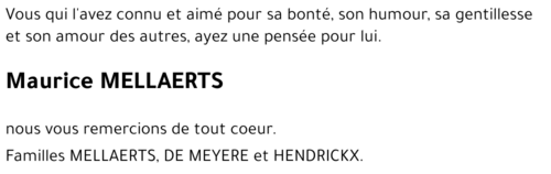 Maurice MELLAERTS