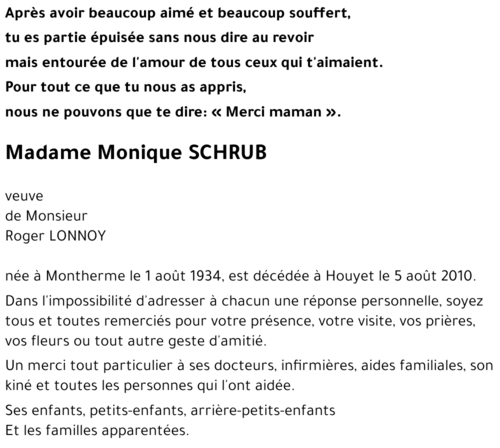 Monique SCHRUB