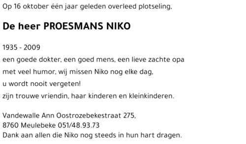 Niko PROESMANS