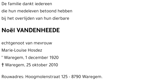 Noël VANDENHEEDE