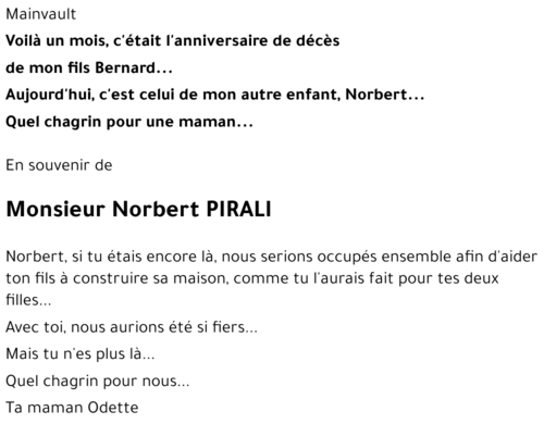 Norbert PIRALI