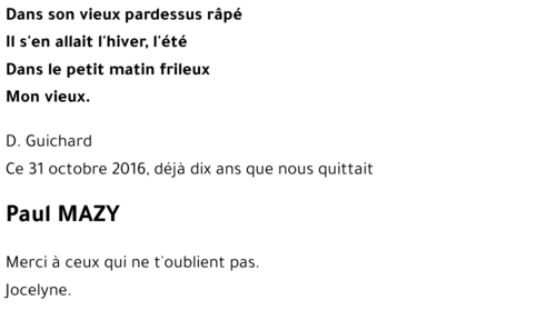 Paul MAZY