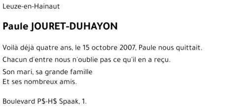 Paule JOURET-DUHAYON