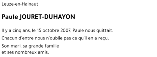 Paule JOURET-DUHAYON