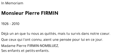 Pierre FIRMIN