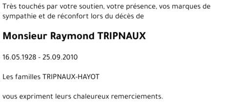 Raymond TRIPNAUX