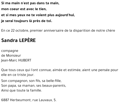 Sandra LEPÈRE