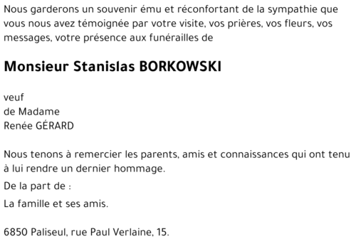 Stanislas BORKOWSKI