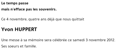 Yvon HUPPERT