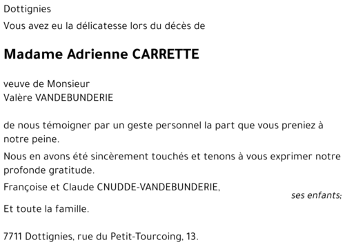 Adrienne CARRETTE