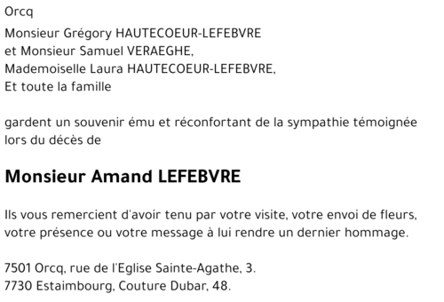 Amand LEFEBVRE