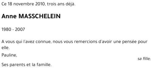 Anne MASSCHELEIN