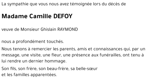 Camille DEFOY
