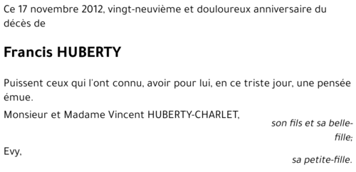 Francis HUBERTY