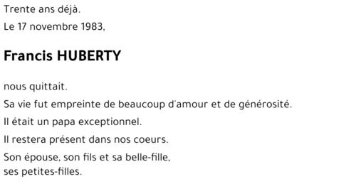 Francis HUBERTY