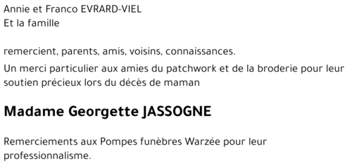 Georgette JASSOGNE