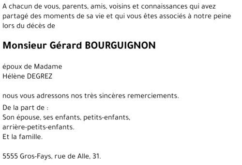 Gérard BOURGUIGNON