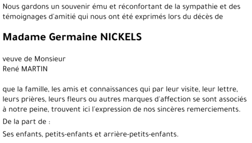 Germaine NICKELS