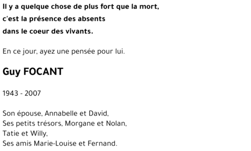 Guy FOCANT