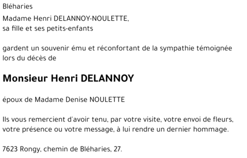 Henri DELANNOY